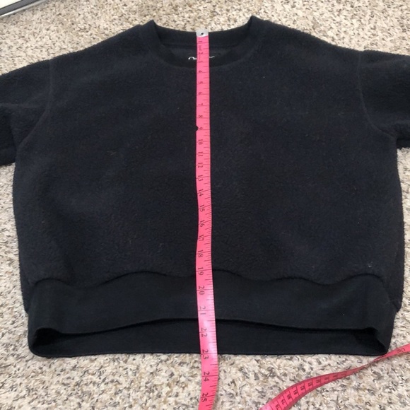 Quince Fleece Sweatshirt Size Small Black Recycled Polyester - Picture 9 of 10
